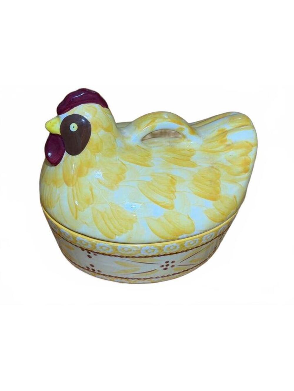 Temp-tations Old World 1 Quart Ceramic Chicken Covered Casserole Dish